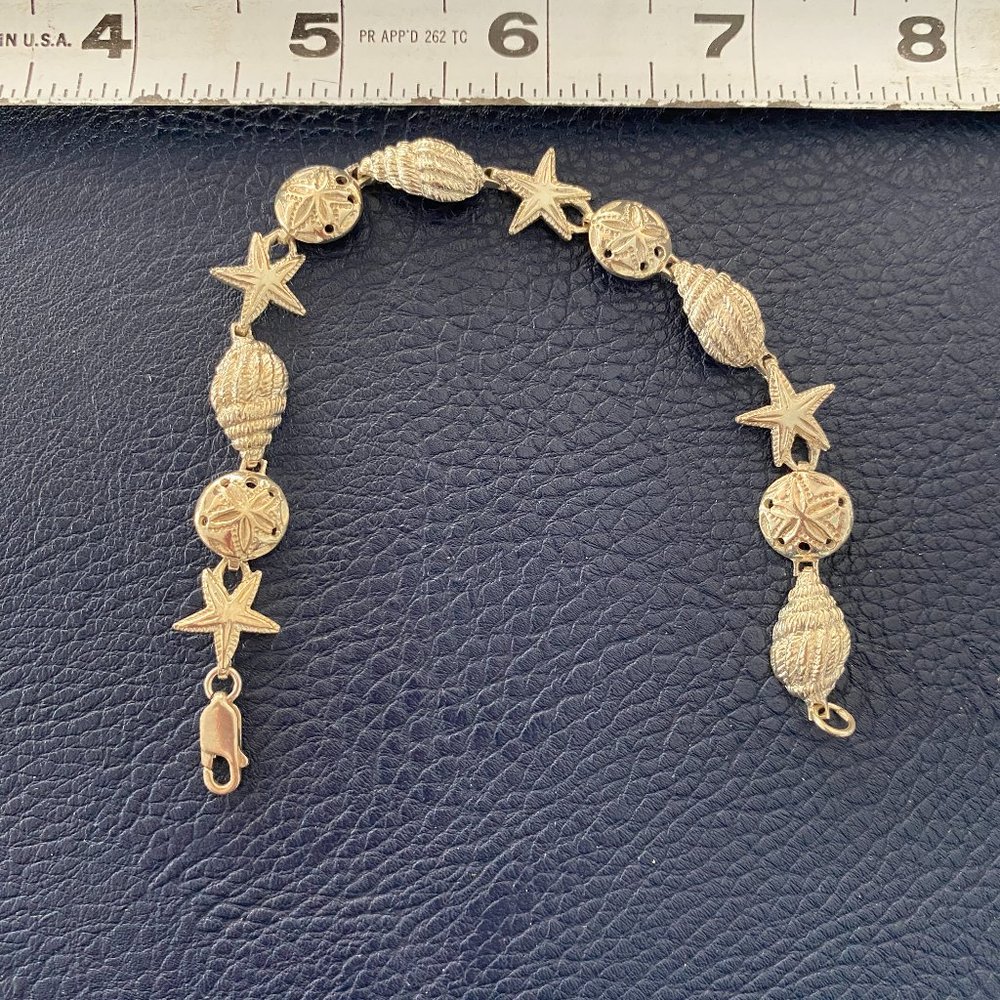 Silver seashell bracelet